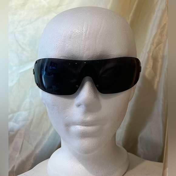 Dior Ski 5 RARE Vintage Y2K Rimless Shield Sunglasses in Black - Picture 11 of 16